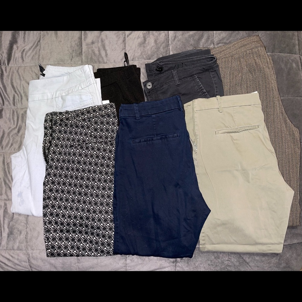 Lot of 7 Work Casual Pants size 10/12